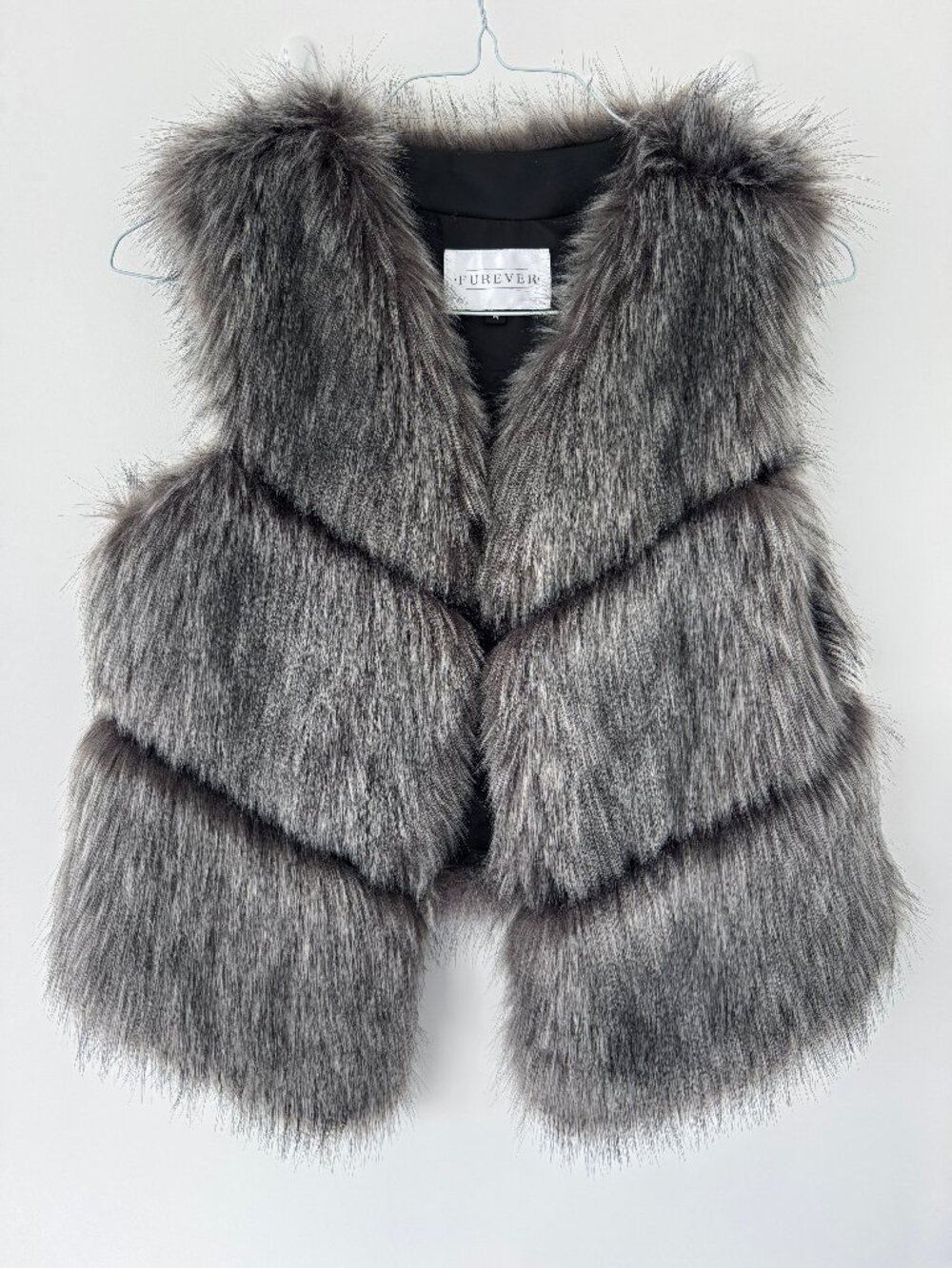 Ladies Size M Grey, Silver, Black Furever Vest